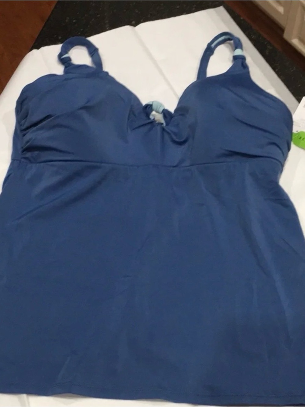 Swim by Cacique Blue Women's Swim Tankini Top 18